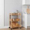 Chariot de Cuisine avec Roues Naturel 46 x 38 x 76 cm Bambou 532901532901