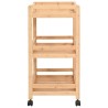 Chariot de Cuisine avec Roues Naturel 46 x 38 x 76 cm Bambou 532901532901