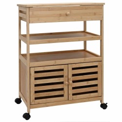 Chariot de Cuisine avec Roues Naturel 59,5 x 36 x 82 cm Bambou 532902532902