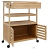 Chariot de Cuisine avec Roues Naturel 59,5 x 36 x 82 cm Bambou 532902532902