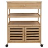 Chariot de Cuisine avec Roues Naturel 59,5 x 36 x 82 cm Bambou 532902532902