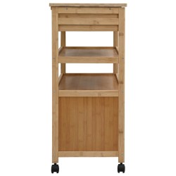 Chariot de Cuisine avec Roues Naturel 59,5 x 36 x 82 cm Bambou 532902532902