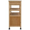 Chariot de Cuisine avec Roues Naturel 59,5 x 36 x 82 cm Bambou 532902532902