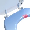 Siège de toilette à fermeture douce Bleu 44 x 38 cm Panneau MDF 532909532909