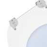 Siège de toilette à fermeture douce Bleu 44 x 38 cm Panneau MDF 532909532909