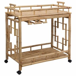 Chariot à vin avec roues Naturel 85 x 50 x 93 cm Bambou 532910532910