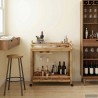 Chariot à vin avec roues Naturel 85 x 50 x 93 cm Bambou 532910532910