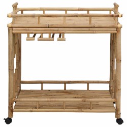 Chariot à vin avec roues Naturel 85 x 50 x 93 cm Bambou 532910532910