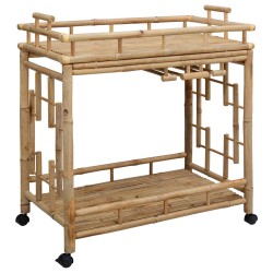 Chariot à vin avec roues Naturel 85 x 50 x 93 cm Bambou 532910532910