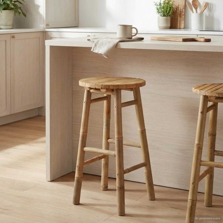 Tabouret de Jardin Naturel Ø 38 x 68 cm Bambou 532911532911