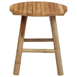 Tabouret de Jardin Marron Clair Ø 38 x 42 cm Bambou 532912532912