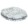 Siège de toilette à fermeture douce Gris 44 x 38 cm Panneau MDF 532922532922