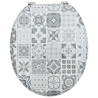 Siège de toilette à fermeture douce Gris 44 x 38 cm Panneau MDF 532922532922