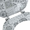 Siège de toilette à fermeture douce Gris 44 x 38 cm Panneau MDF 532922532922