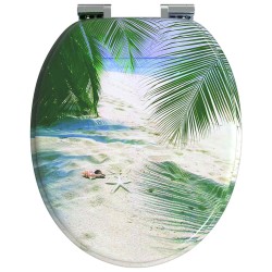 Siège de toilette à fermeture douce Vert 44 x 38 cm Panneau MDF 532923532923