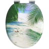 Siège de toilette à fermeture douce Vert 44 x 38 cm Panneau MDF 532923532923