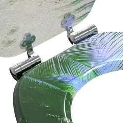 Siège de toilette à fermeture douce Vert 44 x 38 cm Panneau MDF 532923532923