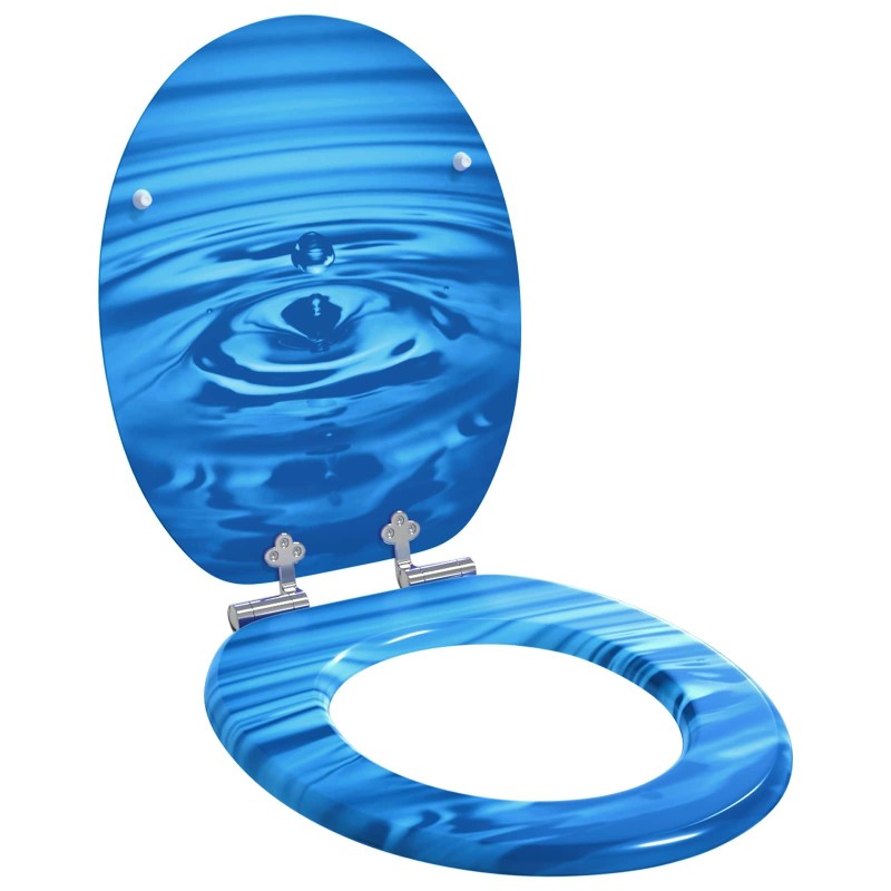 Siège de toilette à fermeture douce Goutte bleue 44 x 38 cm 532924532924