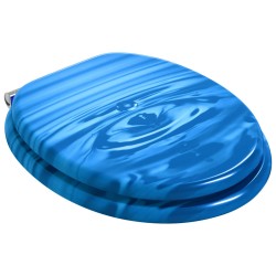 Siège de toilette à fermeture douce Goutte bleue 44 x 38 cm 532924532924