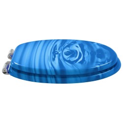 Siège de toilette à fermeture douce Goutte bleue 44 x 38 cm 532924532924