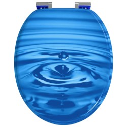 Siège de toilette à fermeture douce Goutte bleue 44 x 38 cm 532924532924
