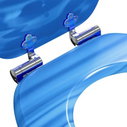 Siège de toilette à fermeture douce Goutte bleue 44 x 38 cm 532924532924