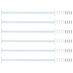Barre de sécurité de fenêtre réglable 6 pcs Argenté Acier 532925532925