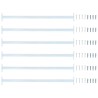 Barre de sécurité de fenêtre réglable 6 pcs Argenté Acier 532925532925