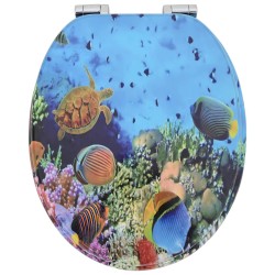 Siège de toilette à fermeture douce Bleu profond de mer 532927532927