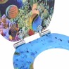 Siège de toilette à fermeture douce Bleu profond de mer 532927532927