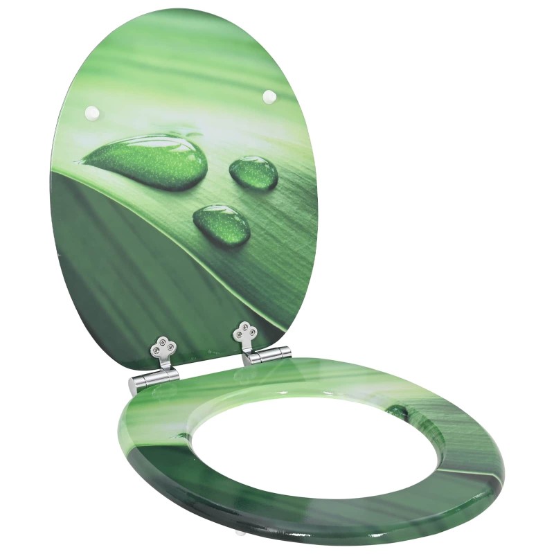 Siège de toilette à fermeture douce Goutte verte 44 x 38 cm 532928532928