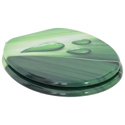 Siège de toilette à fermeture douce Goutte verte 44 x 38 cm 532928532928