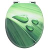 Siège de toilette à fermeture douce Goutte verte 44 x 38 cm 532928532928