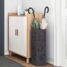 Porte-parapluie avec stockage Noir 15,5 x 15,5 x 49 cm Métal 532930532930
