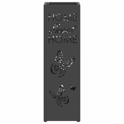 Porte-parapluie avec stockage Noir 15,5 x 15,5 x 49 cm Métal 532930532930
