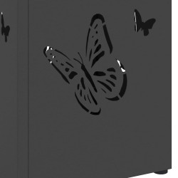 Porte-parapluie avec stockage Noir 15,5 x 15,5 x 49 cm Métal 532930532930