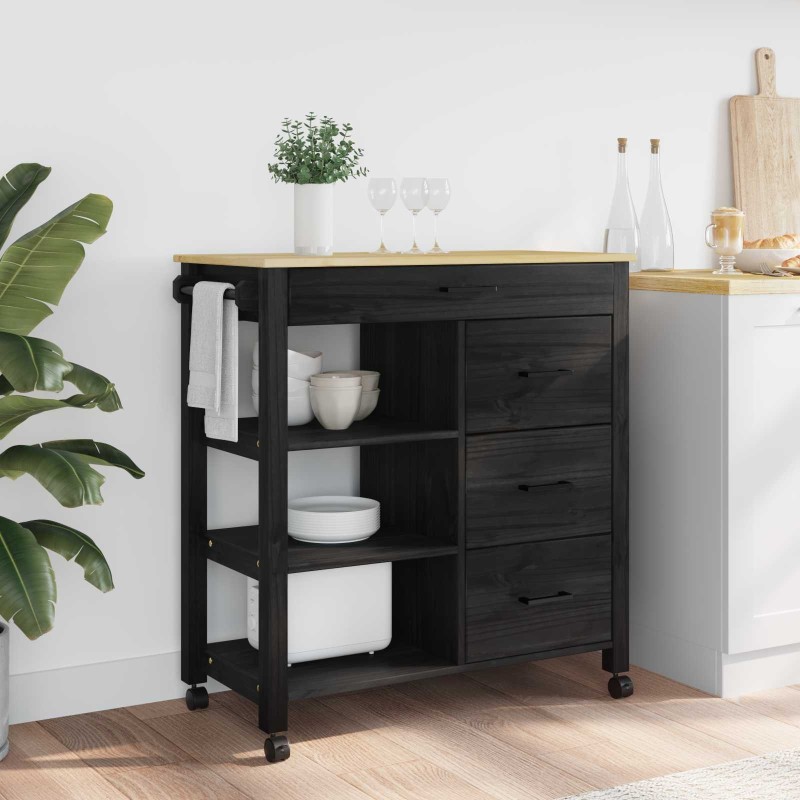 Chariot de cuisine MONZA Noir 84 x 40 x 88,5 cm 532931532931