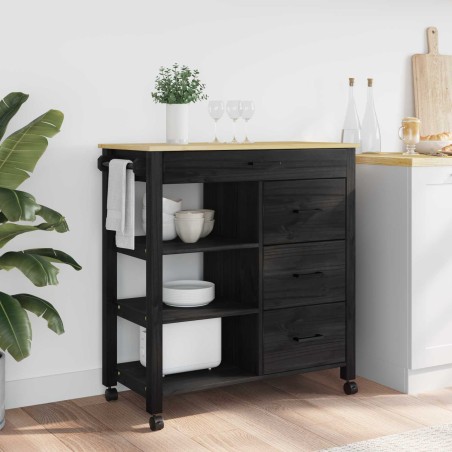 Chariot de cuisine MONZA Noir 84 x 40 x 88,5 cm 532931532931