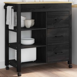 Chariot de cuisine MONZA Noir 84 x 40 x 88,5 cm 532931532931