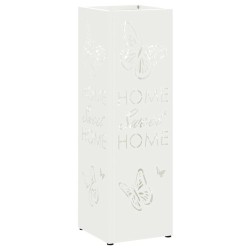 Porte-parapluie avec stockage Blanc 15,5 x 15,5 x 49 cm Métal 532932532932