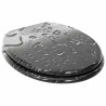 Siège de toilette à fermeture douce Gris 44 x 38 cm Panneau MDF 532933532933