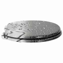 Siège de toilette à fermeture douce Gris 44 x 38 cm Panneau MDF 532933532933