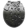 Siège de toilette à fermeture douce Gris 44 x 38 cm Panneau MDF 532933532933