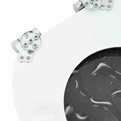 Siège de toilette à fermeture douce Gris 44 x 38 cm Panneau MDF 532933532933