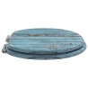 Siège de toilette à fermeture douce Bleu 44 x 38 cm Panneau MDF 532934532934