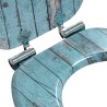Siège de toilette à fermeture douce Bleu 44 x 38 cm Panneau MDF 532934532934