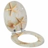 Siège de toilette à fermeture douce Jaune et blanc 44 x 38 cm 532937532937