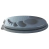 Siège de toilette à fermeture douce Gris 44 x 38 cm Panneau MDF 532938532938