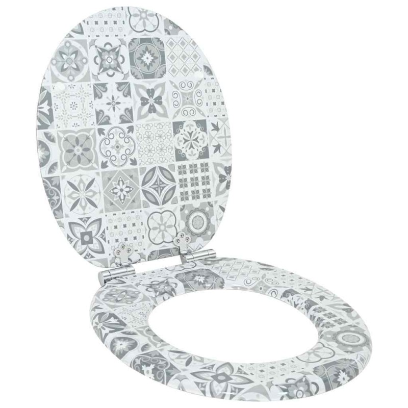 Siège de toilette à fermeture douce Porcelaine bleue et blanche 532941532941