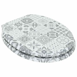 Siège de toilette à fermeture douce Porcelaine bleue et blanche 532941532941